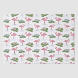 Blumenpapier aus rosa Flamingo Seidenpapier