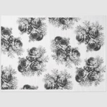Blumenpapier aus Schwarz und Weiß