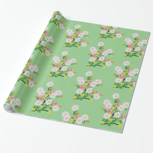 Blumenpapier, Blumenschmetterlingsgrüne Geschenkpapier