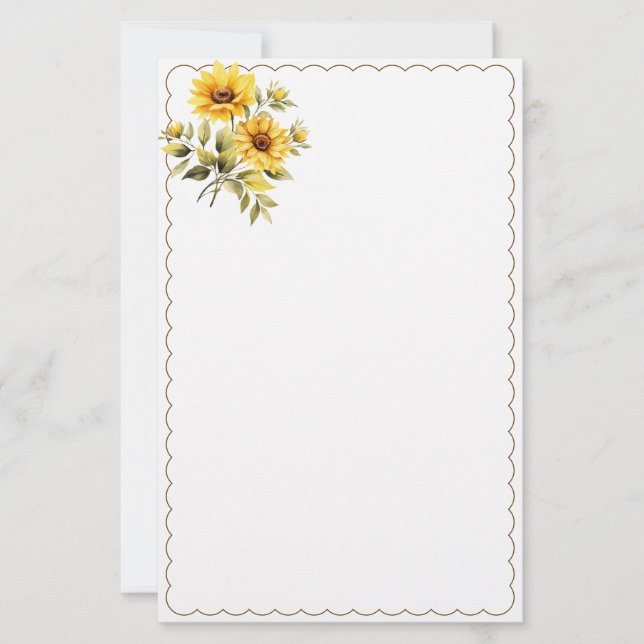 Blumenpapier Briefpapier (Vorderseite)