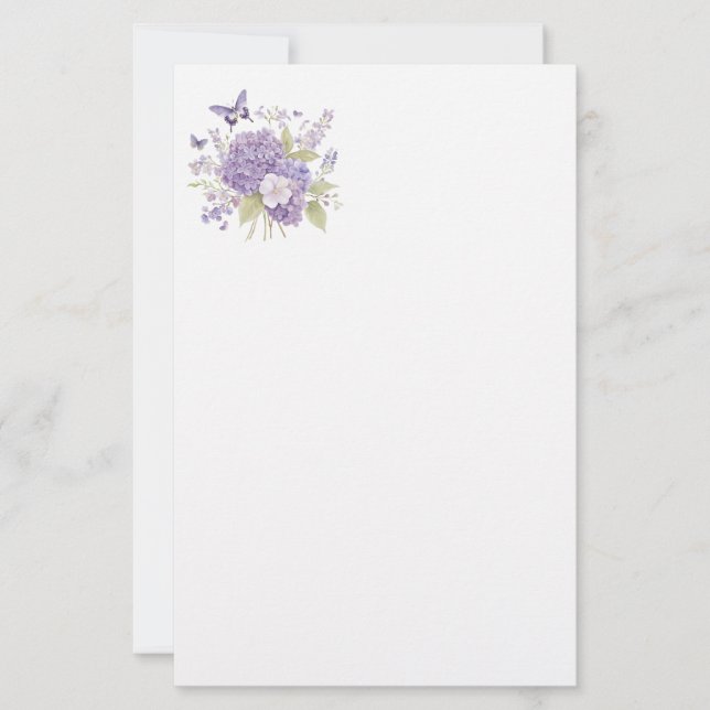 Blumenpapier Briefpapier (Vorderseite)