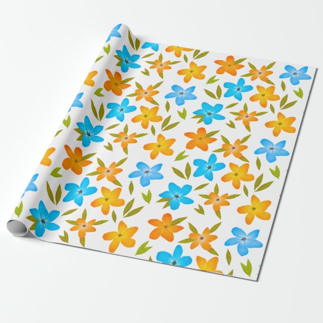 Blumenpapier Geschenkpapier (Ungerollt)