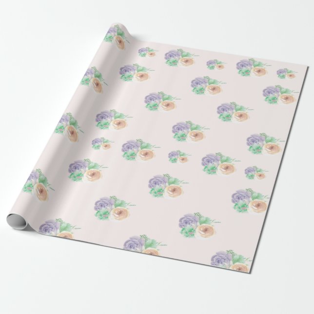 Blumenpapier Geschenkpapier (Ungerollt)