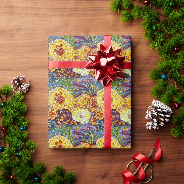 Blumenpapier Geschenkpapier (Feiertagsgeschenk)