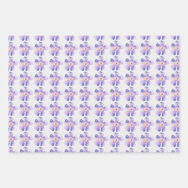 Blumenpapier Geschenkpapier Set (Vorderseite)