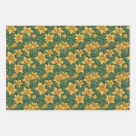 Blumenpapier Geschenkpapier Set