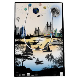 Blumenpapier Mittlere Geschenktüte