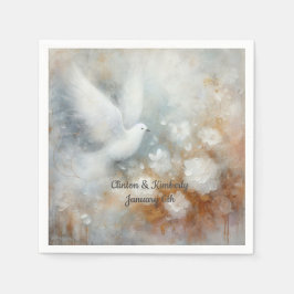 Blumenpapier Napkins für Hochzeiten - individuell  Serviette