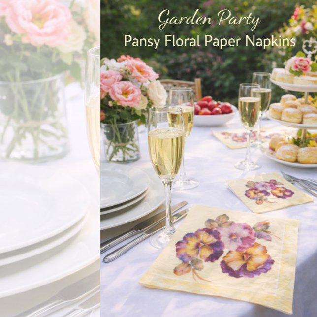 Blumenpapier Napkins Pansy (Set 50) Serviette (Elevate Your Table with Floral Elegance. Pansy Garden Party Napkins
Designed for Entertaining)