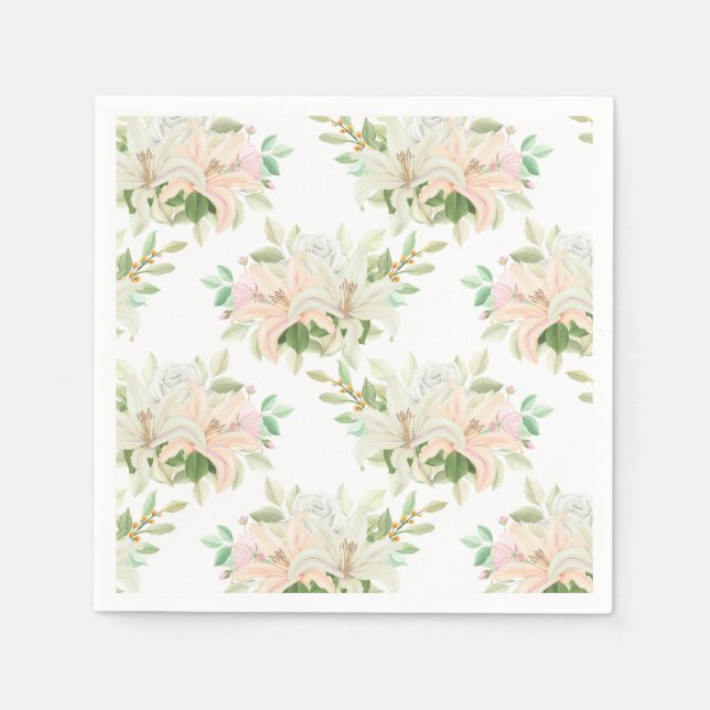 Blumenpapier Napkins Serviette (Vorderseite)