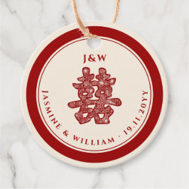 Blumenpapier schneiden doppeltes Glück chinesische Geschenkanhänger