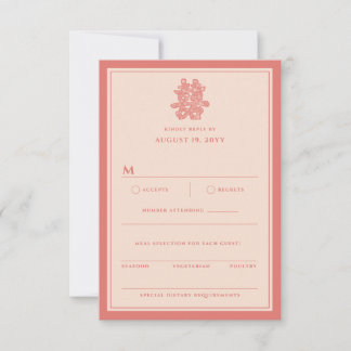 Blumenpapier schneiden doppeltes Glück chinesische RSVP Karte