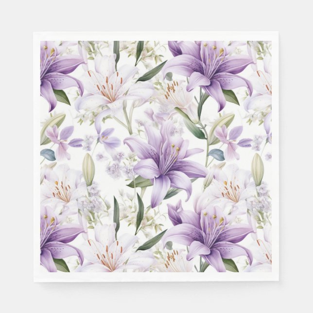 Blumenpapier Servietten (Vorderseite)