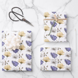 Blumenpapierbögen Geschenkpapier Set