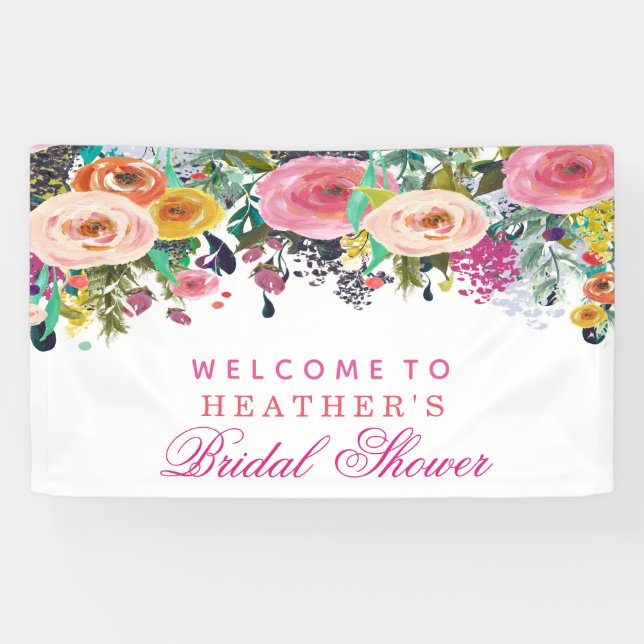 Blumenparty-Banner Banner (Horizontal)