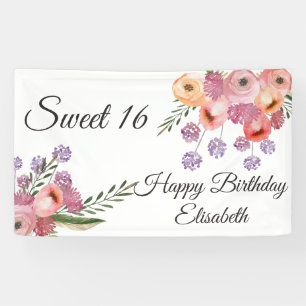 BlumenParty des bonbons 16 modernen boho Banner