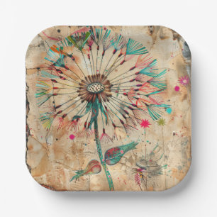 Blumenparty-Papierteller Pappteller