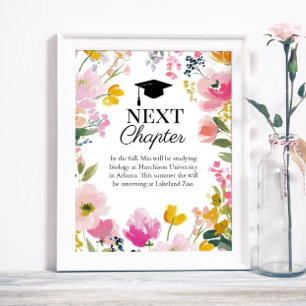 Blumenparty zur Abschlussfeier Schild für zukünfti