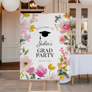 Blumenparty zur Begrüßung des Schulabschlusses Poster