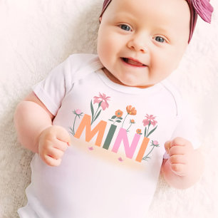Blumenpassendes Mutter-Tochter-Outfit Baby Strampler