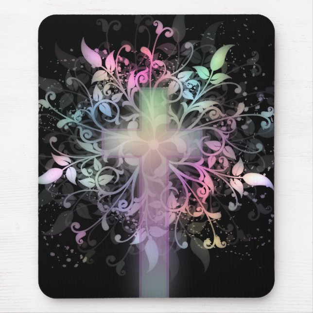 Blumenpastell Mousepad (Vorne)