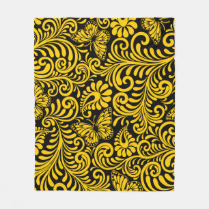 BLUMENPATTER FLEECEDECKE
