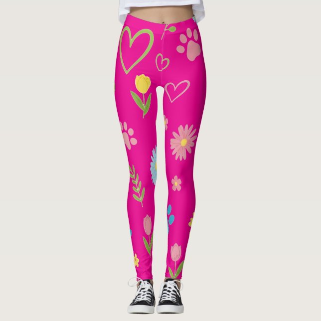 Blumenpaw Print Leggings (Vorderseite)