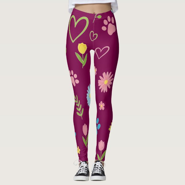 Blumenpaw Print Leggings (Vorderseite)