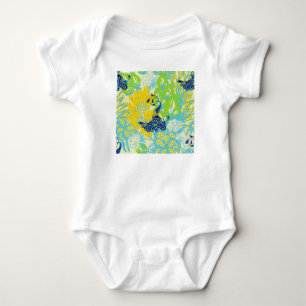 Blumenpfau Baby Strampler