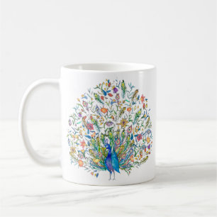 Blumenpfau Kaffeetasse