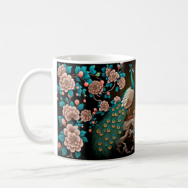 Blumenpfau  kaffeetasse (Links)