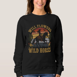 Blumenpferd Frühling Natur Pferdeliebhaber Grafik Sweatshirt