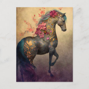 Blumenpferd Postkarte