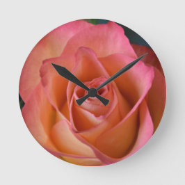 Blumenpfirsiche Rosa Wand Uhr