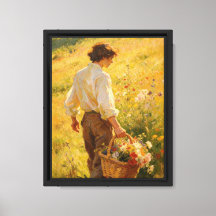 Blumenpflücker der goldenen Stunde