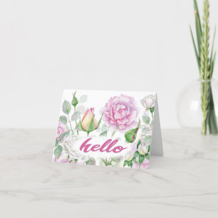 Blumenpinsel hello karte