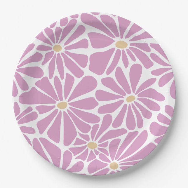 Blumenplatte Hochzeit/Dusche Pappteller (Vorderseite)