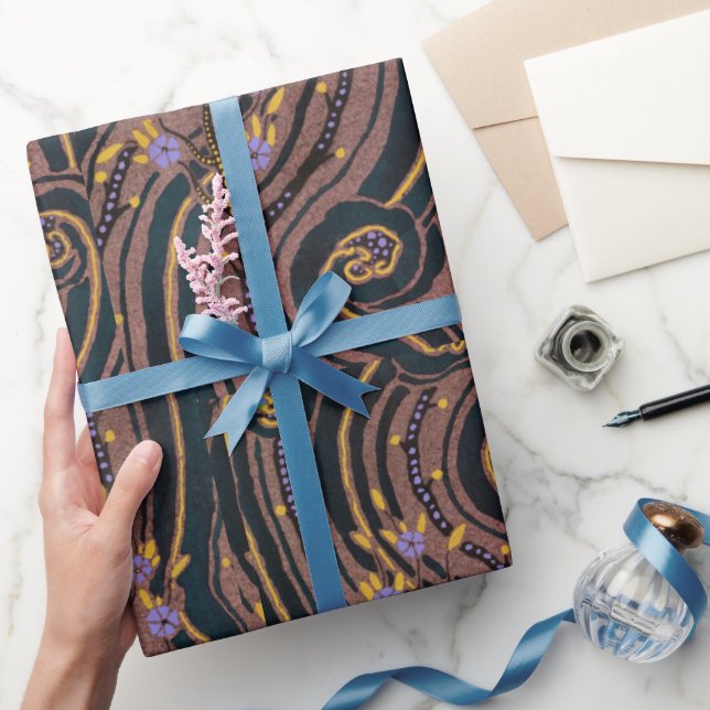 Blumenpochormuster Orientalisch Samarkande Wr Geschenkpapier (Schenken)