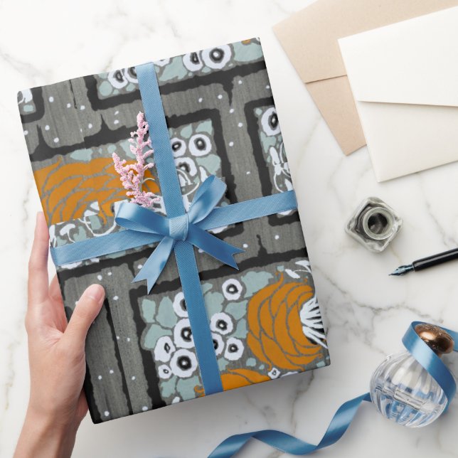 Blumenpochormuster orientalischer Stil Samarkande Geschenkpapier (Schenken)