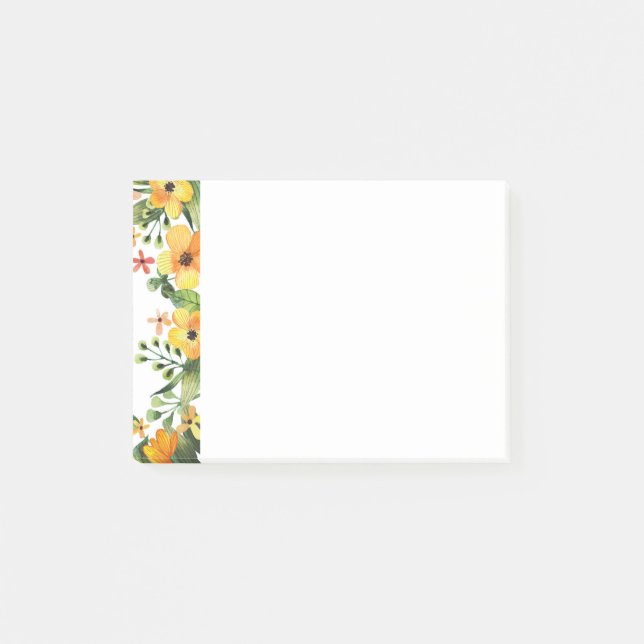 Blumenpost-it-Notes Post-it Klebezettel (Vorderseite)