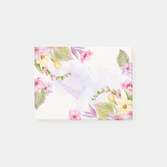 Blumenpost-it-Notes Post-it Klebezettel (Vorderseite)