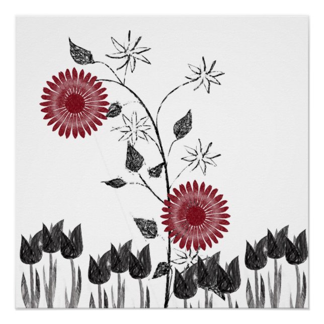 Blumenposter Poster (Vorderseite)