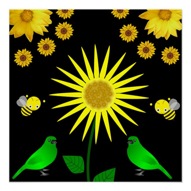 Blumenposter Poster (Vorderseite)