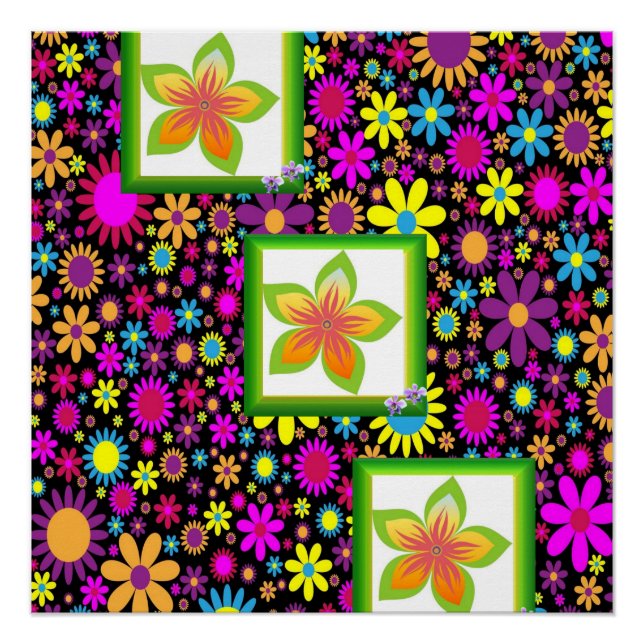 Blumenposter Poster (Vorderseite)