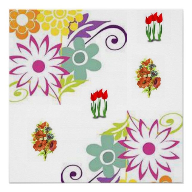 Blumenposter Poster (Vorderseite)