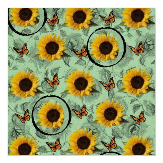 Blumenposter Sonnenblume Poster (Vorderseite)