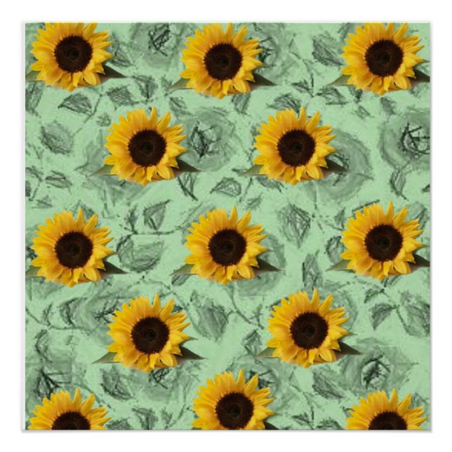 Blumenposter Sonnenblume Poster (Vorderseite)