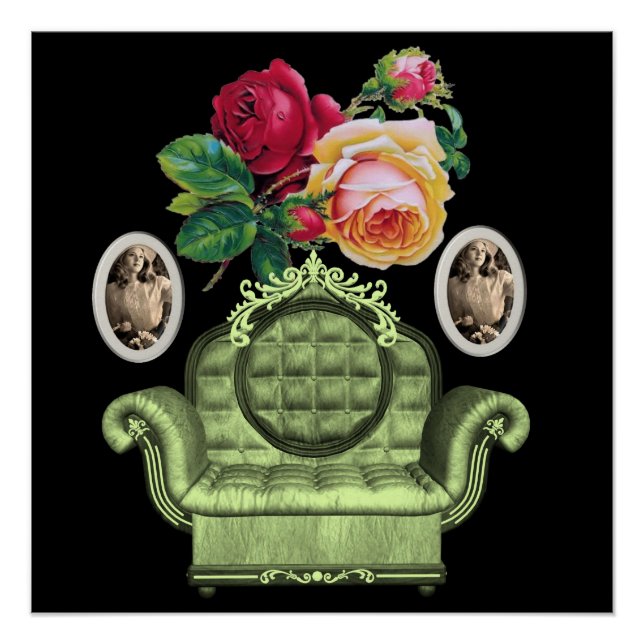 Blumenposter Viktorianisch Poster (Vorderseite)