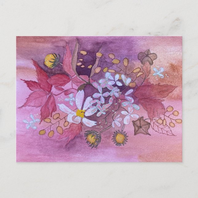 Blumenpostkarte Postkarte (Vorderseite)