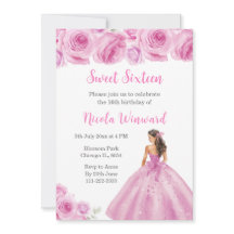 BlumenPrinzessin in hellrosa Kleid 16 . Geburtstag
